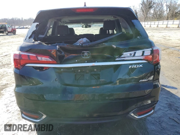 2016 Acura RDX Tech Pkg with VIN 5J8TB4H59GL023754, listed as a Copart auction lot 42636925 with 160,185 mi miles and Salvage Title. Bid and sale history available at carsss.com. Image 6.
