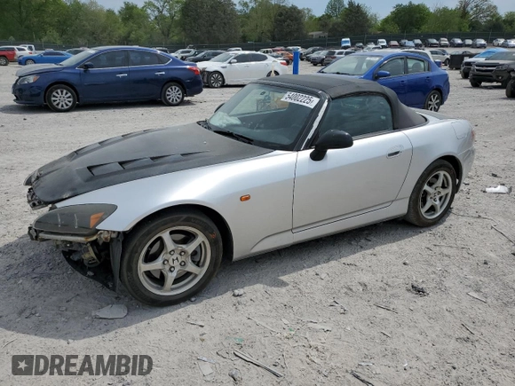 2002 Honda S2000 z VIN JHMAP11472T005753, wystawiony jako Copart lot #54002225 z przebiegiem 156 893 mil mil oraz Czysty tytuł • Clean title. Historia ofert i sprzedaży dostępna na DreamBid. Obrazek 1.
