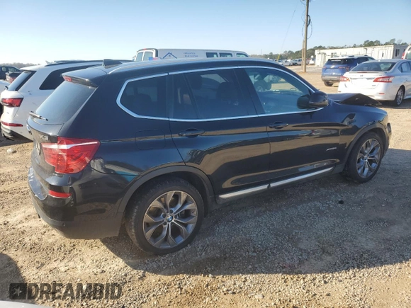 2017 BMW X3 xDrive28i with VIN 5UXWX9C57H0D97477, listed as a Copart auction lot 45215085 with 135,507 mi miles and Salvage Title. Bid and sale history available at DreamBid. Image 3.