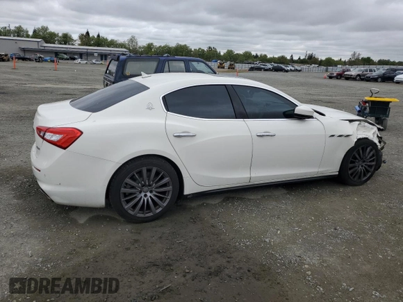 2018 Maserati Ghibli z VIN ZAM57XSA9J1271727, wystawiony jako Copart lot #52155305 z przebiegiem 62 081 mil mil oraz Szkoda całkowita • Salvage title. Historia ofert i sprzedaży dostępna na DreamBid. Obrazek 3.