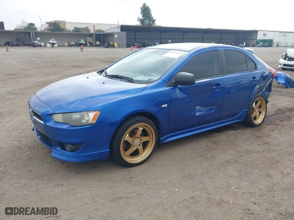 2010 Mitsubishi Lancer GTS with VIN JA32X8HW3AU011482, listed as a IAAI auction lot 41521067 with 186,620 mi miles. Bid and sale history available at carsss.com. Image 2.