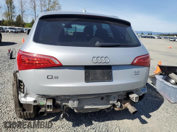 2011 Audi Q5 Prestige with VIN WA1WKAFP2BA001608, listed as a Copart auction lot 51337565 with 124,910 mi miles and Salvage title. Bid and sale history available at DreamBid. Image 6.