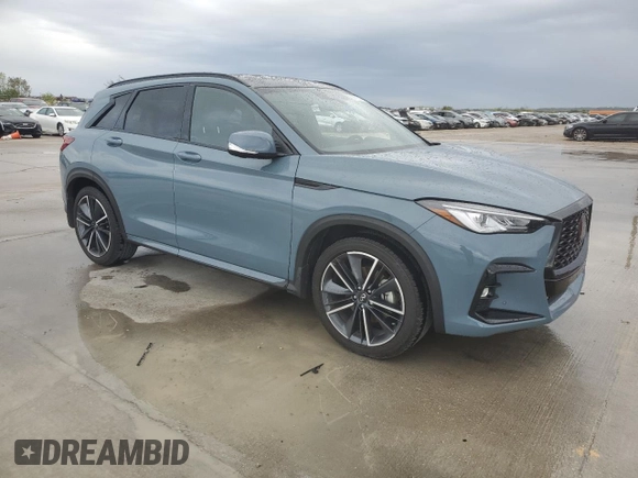2024 Infiniti QX50 Sport with VIN 3PCAJ5FA9RF101213, listed as a Copart auction lot 81132864 with 16,428 mi miles and Salvage title. Bid and sale history available at DreamBid. Image 4.