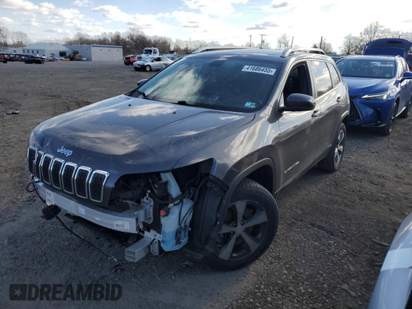 2020 Jeep Cherokee Limited with VIN 1C4PJMDN4LD534379, listed as a Copart auction lot 41686455 with 59,695 mi miles and Salvage title. Bid and sale history available at DreamBid. Image 1.