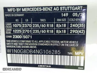 2022 Mercedes-Benz GLC with VIN W1N0G8DB4NG106285, listed as a IAAI auction lot 41349714 with 31,975 mi miles. Bid and sale history available at carsss.com. Image 9.