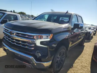 2023 Chevrolet Silverado 1500 LTZ with VIN 1GCUDGE85PZ203694, listed as a Copart auction lot 88726315 with 2,816 mi miles and Salvage Title. Bid and sale history available at carsss.com. Image 1.