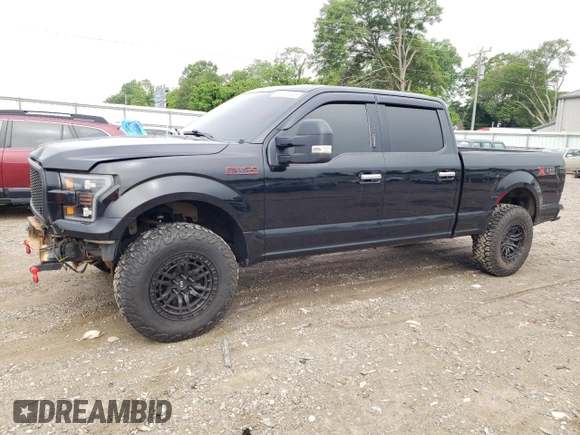 2017 Ford F-150 XL with VIN 1FTFW1EGXHFB14021, listed as a Copart auction lot 56183445 with 151,449 mi miles and Salvage title. Bid and sale history available at DreamBid. Image 1.