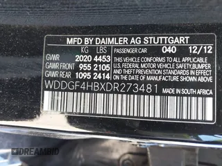 2013 Mercedes-Benz C-Class C 250 Sport with VIN WDDGF4HBXDR273481, listed as a IAAI auction lot 41933780 with 88,089 mi miles. Bid and sale history available at carsss.com. Image 9.