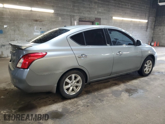 2014 Nissan Versa S Plus with VIN 3N1CN7AP6EL828134, listed as a Copart auction lot 53902045 with 142,825 mi miles and Salvage Title. Bid and sale history available at DreamBid. Image 3.