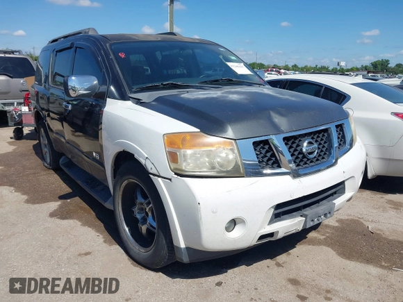 2009 Nissan Armada SE z VIN 5N1BA08D69N608372, wystawiony jako IAAI lot #42245437 z przebiegiem 232 791 mil mil oraz . Historia ofert i sprzedaży dostępna na DreamBid. Obrazek 1.