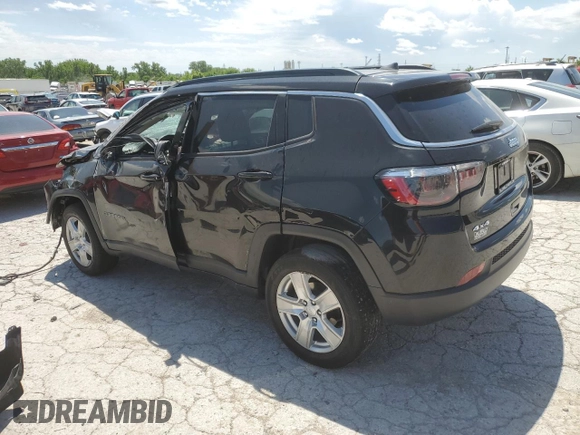 2022 Jeep Compass Latitude с VIN 3C4NJDBB2NT113273, выставлен на аукционе Copart как лот 57919215 с пробегом 57 901 миль миль и Списание • Salvage title. История ставок и продаж доступна на DreamBid. Изображение 2.