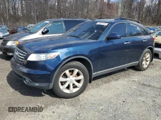 2005 Infiniti FX35 with VIN JNRAS08W55X209112, listed as a Copart auction lot 49991315 with 0 mi miles and Salvage Title. Bid and sale history available at carsss.com. Image 1.