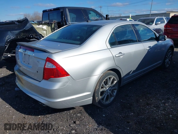 2012 Ford Fusion SEL with VIN 3FAHP0JA9CR388085, listed as a IAAI auction lot 41853893 with 174,008 mi miles. Bid and sale history available at carsss.com. Image 4.