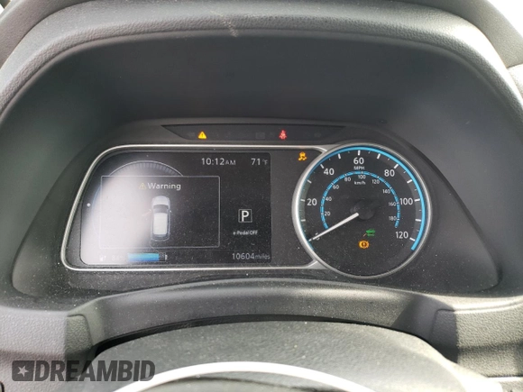 2022 Nissan LEAF SV with VIN 1N4AZ1CV1NC563433, listed as a Copart auction lot 54656955 with 10,604 mi miles and Salvage Title. Bid and sale history available at DreamBid. Image 9.