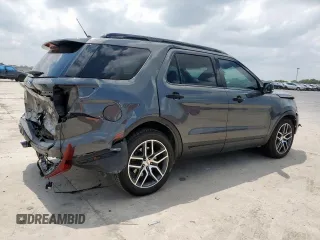 2018 Ford Explorer Sport with VIN 1FM5K8GT7JGB54689, listed as a Copart auction lot 59528925 with 53,018 mi miles and Salvage title. Bid and sale history available at DreamBid. Image 3.