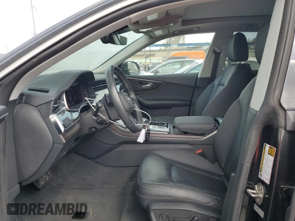 2022 Audi Q8 Premium with VIN WA1AVBF11ND020639, listed as a Copart auction lot 58058925 with 21,987 mi miles and Salvage title. Bid and sale history available at DreamBid. Image 7.