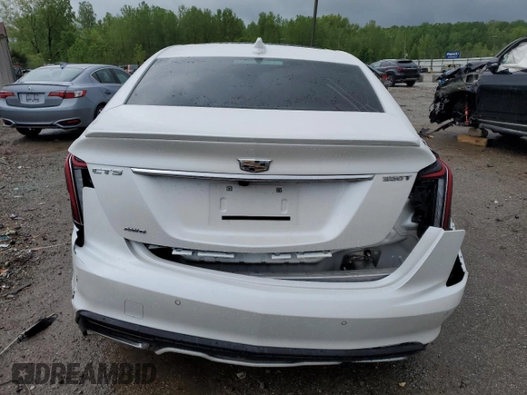 2025 Cadillac CT5 Sport with VIN 1G6DU5RK7S0101632, listed as a Copart auction lot 54661775 with 8,927 mi miles and Salvage title. Bid and sale history available at DreamBid. Image 6.