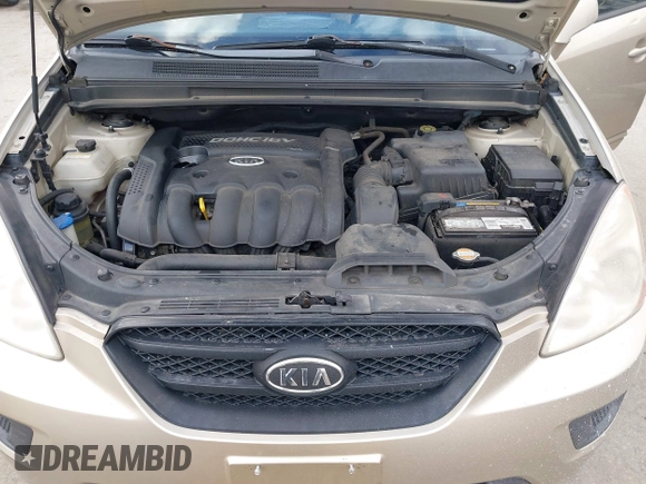 2007 Kia Rondo LX Base with VIN KNAFG525X77050706, listed as a IAAI auction lot 41639889 with 139,095 mi miles. Bid and sale history available at carsss.com. Image 10.