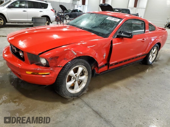 2007 Ford Mustang Deluxe with VIN 1ZVHT80N775202624, listed as a Copart auction lot 62857885 with 154,960 mi miles and Salvage title. Bid and sale history available at DreamBid. Image 1.