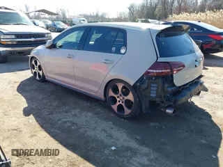 2017 Volkswagen Golf GTI S with VIN 3VW5T7AU4HM057802, listed as a IAAI auction lot 41504011 with 88,203 mi miles. Bid and sale history available at carsss.com. Image 3.