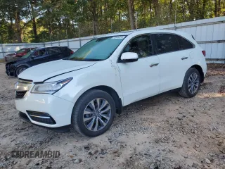 2015 Acura MDX Technology z VIN 5FRYD3H64FB005504, wystawiony jako Copart lot #75534224 z przebiegiem 152 139 mil mil oraz Szkoda całkowita • Salvage title. Historia ofert i sprzedaży dostępna na DreamBid. Obrazek 1.