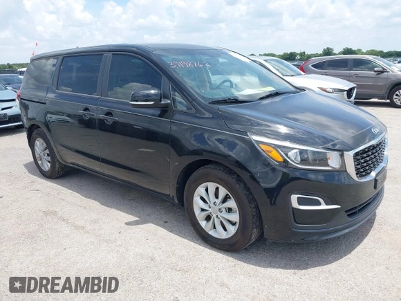 2020 Kia Sedona EX with VIN KNDMB5C19L6617993, listed as a IAAI auction lot 39711859 with 66,083 mi miles. Bid and sale history available at carsss.com. Image 1.