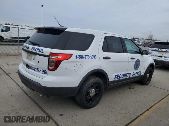 2013 Ford Utility Police Interceptor with VIN 1FM5K7AR5DGC92582, listed as a Copart auction lot 45732165 with 184,194 mi miles and Clean Title. Bid and sale history available at carsss.com. Image 3.