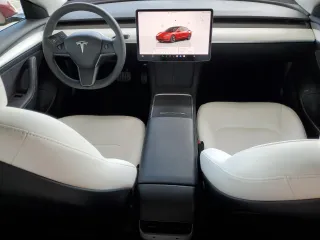 2022 Tesla Model 3 with VIN 5YJ3E1EA0NF329568, listed as a Copart auction lot 52594205 with 27,446 mi miles and Non Repairable. Bid and sale history available at carsss.com. Image 8.