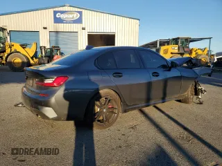 2021 BMW 3 Series 330i with VIN 3MW5R1J04M8B79460, listed as a Copart auction lot 43858055 with 0 mi miles and Salvage Title. Bid and sale history available at carsss.com. Image 3.
