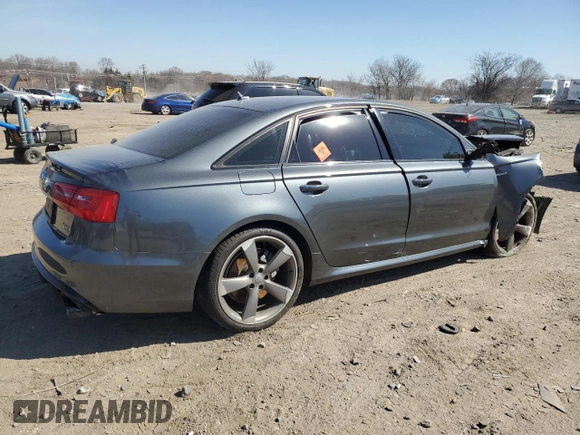 2014 Audi A6 Prestige z VIN WAUHGAFC9EN011544, wystawiony jako Copart lot #48683895 z przebiegiem Nie podano mil oraz Szkoda całkowita • Salvage title. Historia ofert i sprzedaży dostępna na DreamBid. Obrazek 3.