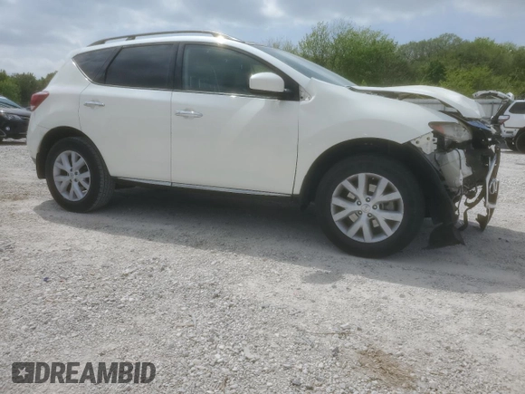 2012 Nissan Murano SL with VIN JN8AZ1MW2CW224343, listed as a Copart auction lot 53629575 with 104,626 mi miles and Salvage Title. Bid and sale history available at DreamBid. Image 4.