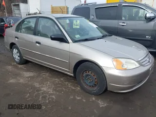 2001 Honda Civic LX with VIN 2HGES16591H515926, listed as a IAAI auction lot 41210867 with 1 mi miles. Bid and sale history available at carsss.com. Image 1.