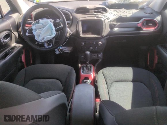 2021 Jeep Renegade Trailhawk with VIN ZACNJDC13MPM09881, listed as a Copart auction lot 57491455 with 24,668 mi miles and Salvage title. Bid and sale history available at DreamBid. Image 8.