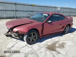 1997 Ford Mustang with VIN 1FALP4043VF109078, listed as a Copart auction lot 74601704 with 133,838 mi miles and Salvage Title. Bid and sale history available at carsss.com. Image 1.
