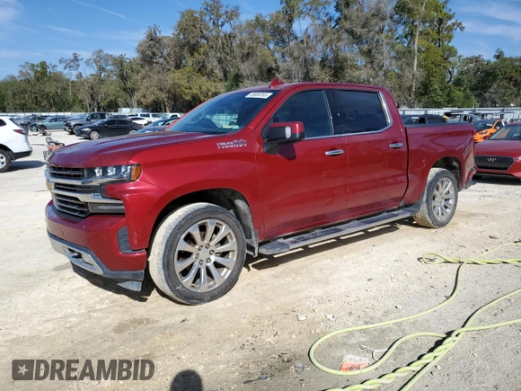 2019 Chevrolet Silverado 1500 High Country with VIN 3GCUYHEL5KG235231, listed as a Copart auction lot 48880265 with 87,315 mi miles and Salvage Title. Bid and sale history available at carsss.com. Image 1.