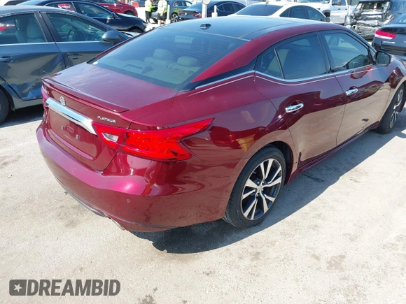 2016 Nissan Maxima Platinum with VIN 1N4AA6AP1GC405993, listed as a IAAI auction lot 42611048 with 53,998 mi miles and . Bid and sale history available at DreamBid. Image 4.