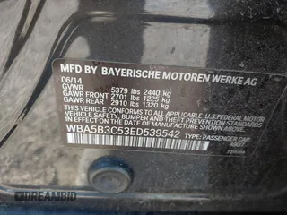 2014 BMW 5 Series 535i xDrive with VIN WBA5B3C53ED539542, listed as a IAAI auction lot 41858938 with 118,335 mi miles and . Bid and sale history available at carsss.com. Image 9.