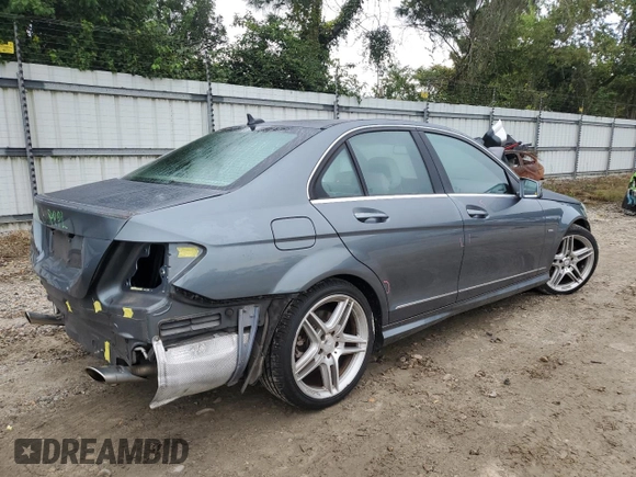 2012 Mercedes-Benz C 350 Sport with VIN WDDGF5HBXCR222096, listed as a Copart auction lot 72595324 with 134,915 mi miles and Salvage Title. Bid and sale history available at DreamBid. Image 3.