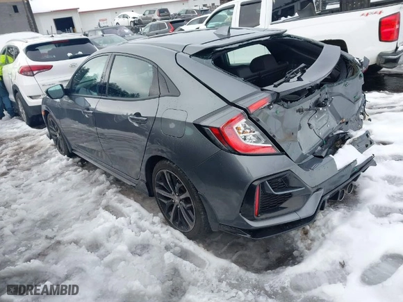 2021 Honda Civic Hatchback Sport with VIN SHHFK7H43MU414206, listed as a IAAI auction lot 41526793 with NaN miles. Bid and sale history available at carsss.com. Image 3.