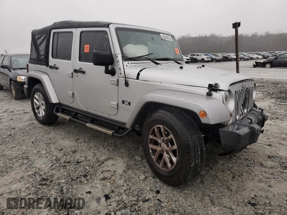 2008 Jeep Wrangler Unlimited X with VIN 1J4GB39138L608458, listed as a Copart auction lot 43549075 with 100,565 mi miles and Salvage Title. Bid and sale history available at DreamBid. Image 4.