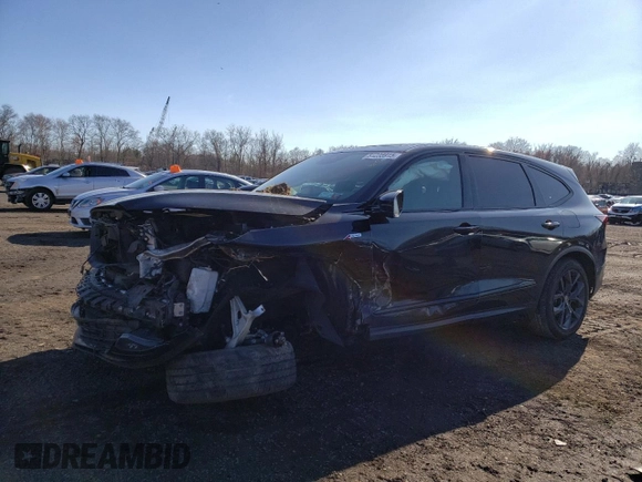 2022 Acura MDX w/A-Spec Package with VIN 5J8YE1H0XNL050880, listed as a Copart auction lot 51235915 with 26,058 mi miles and Salvage Title. Bid and sale history available at carsss.com. Image 1.