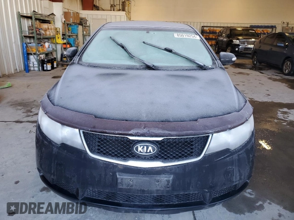 2010 Kia Forte EX with VIN KNAFU4A2XA5218311, listed as a Copart auction lot 85019254 with 0 mi miles and Salvage Title. Bid and sale history available at carsss.com. Image 5.