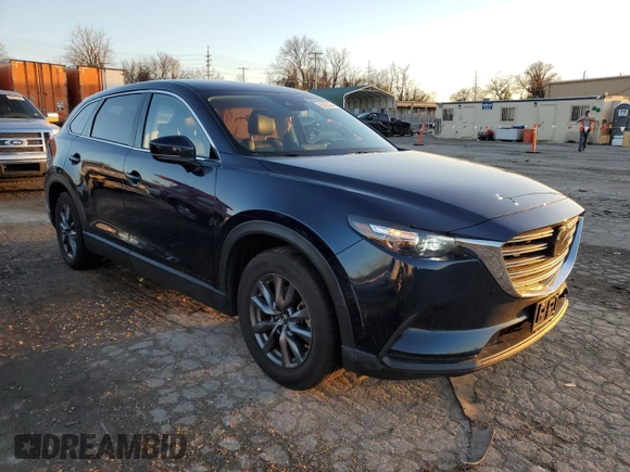 2022 Mazda CX-9 Touring with VIN JM3TCBCY4N0602027, listed as a Copart auction lot 85260034 with 27,407 mi miles and Salvage Title. Bid and sale history available at carsss.com. Image 4.