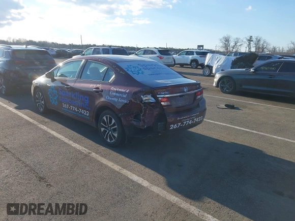 2014 Honda Civic EX with VIN 19XFB2F80EE270941, listed as a IAAI auction lot 41585542 with 104,446 mi miles. Bid and sale history available at carsss.com. Image 3.