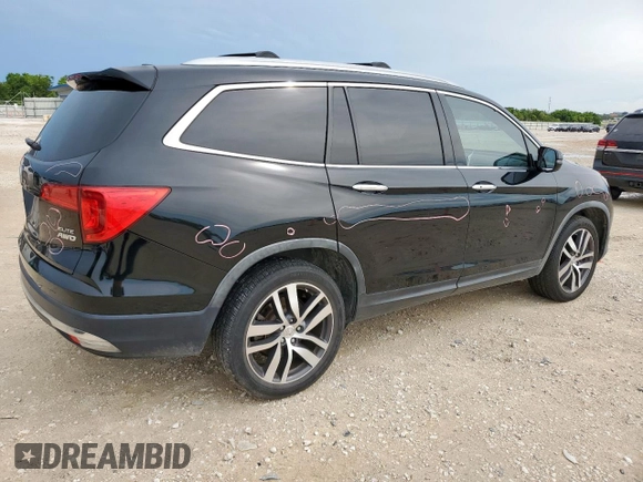 2017 Honda Pilot Elite with VIN 5FNYF6H0XHB047297, listed as a Copart auction lot 60731495 with 158,341 mi miles and Salvage title. Bid and sale history available at DreamBid. Image 3.