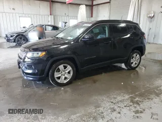 2022 Jeep Compass Latitude with VIN 3C4NJDBBXNT181028, listed as a Copart auction lot 53794695 with 16,712 mi miles and Salvage title. Bid and sale history available at DreamBid. Image 1.