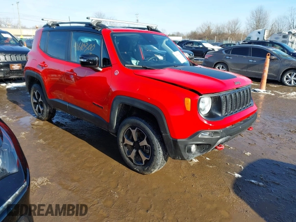 2022 Jeep Renegade Trailhawk with VIN ZACNJDC18NPN60863, listed as a IAAI auction lot 41610300 with 18,018 mi miles and . Bid and sale history available at DreamBid. Image 1.