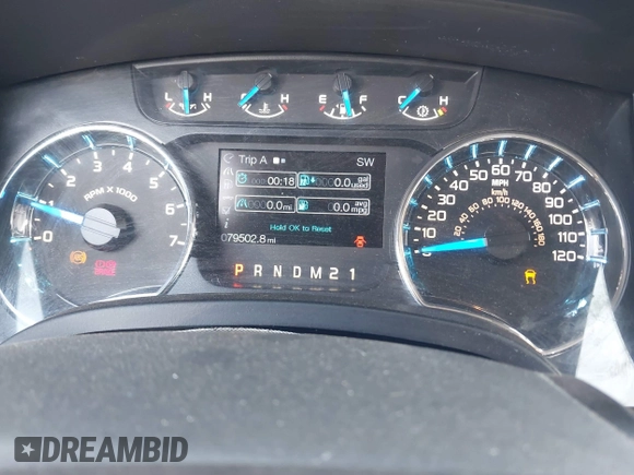 2014 Ford F-150 XL with VIN 1FTFW1CT9EKF73897, listed as a IAAI auction lot 41844202 with 79,502 mi miles. Bid and sale history available at carsss.com. Image 7.
