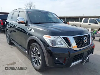 2018 Nissan Armada Platinum with VIN JN8AY2ND3J9050428, listed as a IAAI auction lot 41569768 with 128,904 mi miles. Bid and sale history available at carsss.com. Image 1.