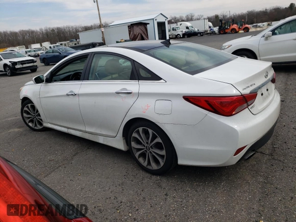 2014 Hyundai Sonata Limited with VIN 5NPEC4ABXEH867985, listed as a Copart auction lot 49975785 with 146,132 mi miles and Salvage Title. Bid and sale history available at DreamBid. Image 2.